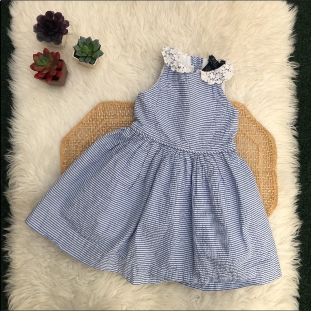 Polo Ralph Lauren Seersucker Stripe Dress - Picture 1 of 13